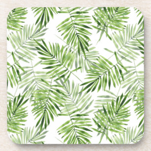 Green Palm Leaves Coaster