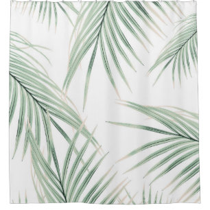 Green Palm Leaves Dream #3 #tropical #decor #art  Shower Curtain