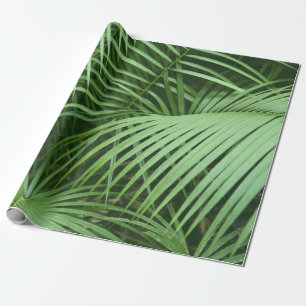 Green Palm Leaves Nature Themed Wrapping Paper