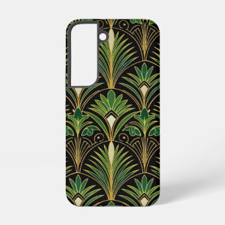 Green Palm Luxe Art Deco | Elegant Samsung Galaxy Case