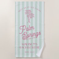 Green Palm Spring Pastel Beach Bachelorette Party