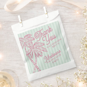 Green Palm Spring Pastel Beach Party Favour Bags