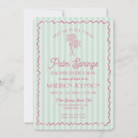 Green Palm Springs Pastel Beach Bachelorette Party