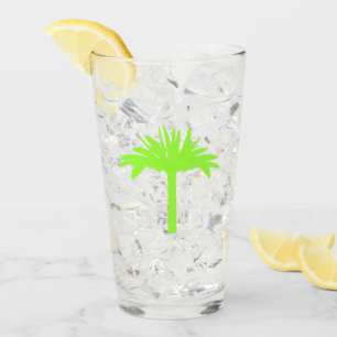 Green Palm Tree Glass