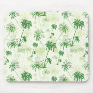 Green Palm Tree Pattern Mouse Mat