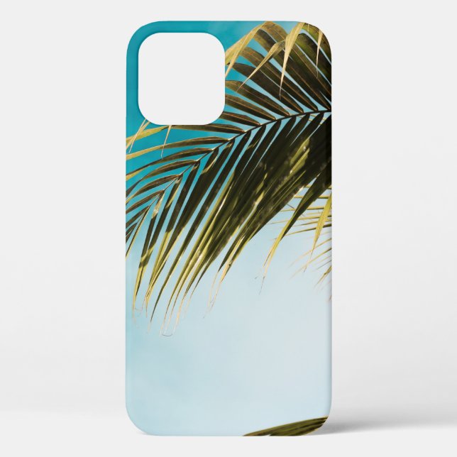 Green palm tree under blue sky Case-Mate iPhone case (Back)