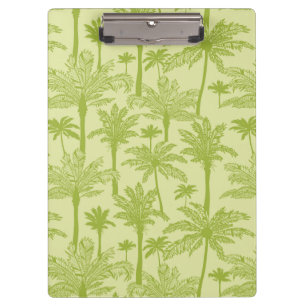 Green Palm Trees Pattern Clipboard