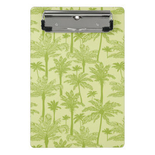Green Palm Trees Pattern Mini Clipboard