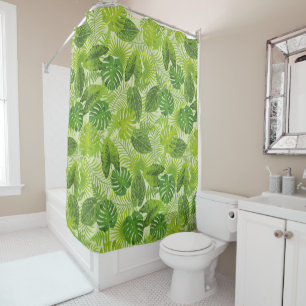 Green Palm Trees Shower Curtain