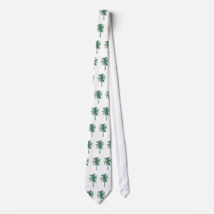 Green palm trees tie