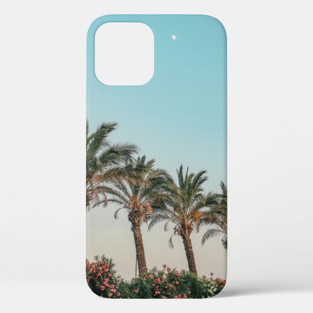 GREEN PALM TREES UNDER BLUE SKY Case-Mate iPhone CASE (Back)