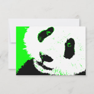 green panda invitation