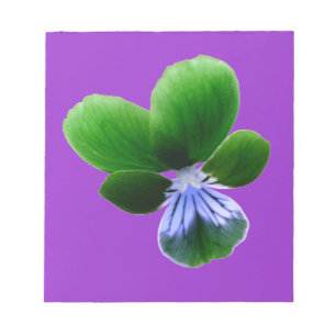 Green Pansy Notepad