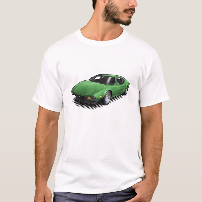 Green Pantera on White T-Shirt (Front)