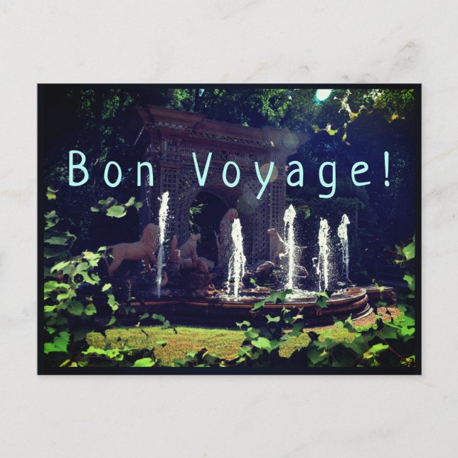 Green Paradise far, far away Bon Voyage  Postcard (Front)