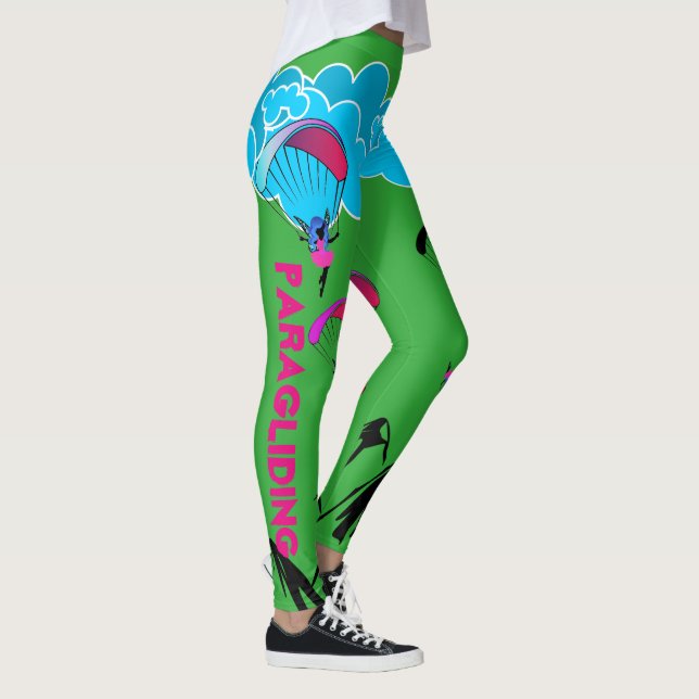 Green Paragliding Pixie Leggings (Right)