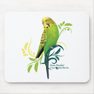 Green Parakeet Mouse Mat
