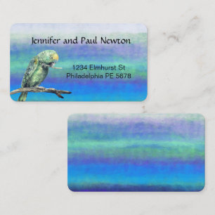 green parrot address cards