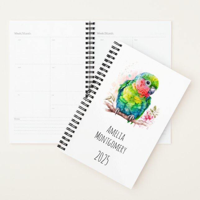 Green Parrot - Cute Baby Bird Planner (Display)