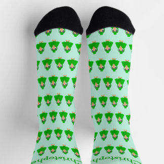Green Parrot Design Socks