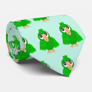 Green Parrot Design Tie