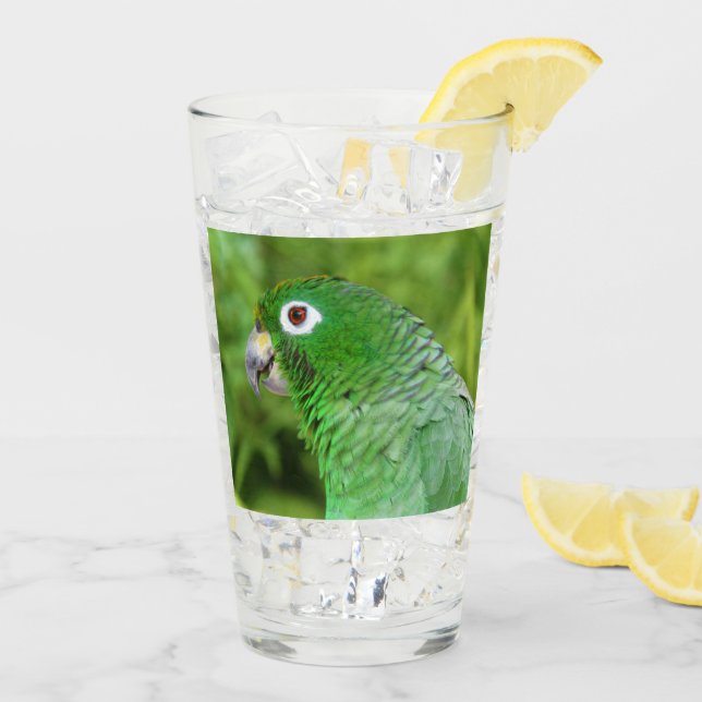 Green Parrot - Glass (Back Ice)
