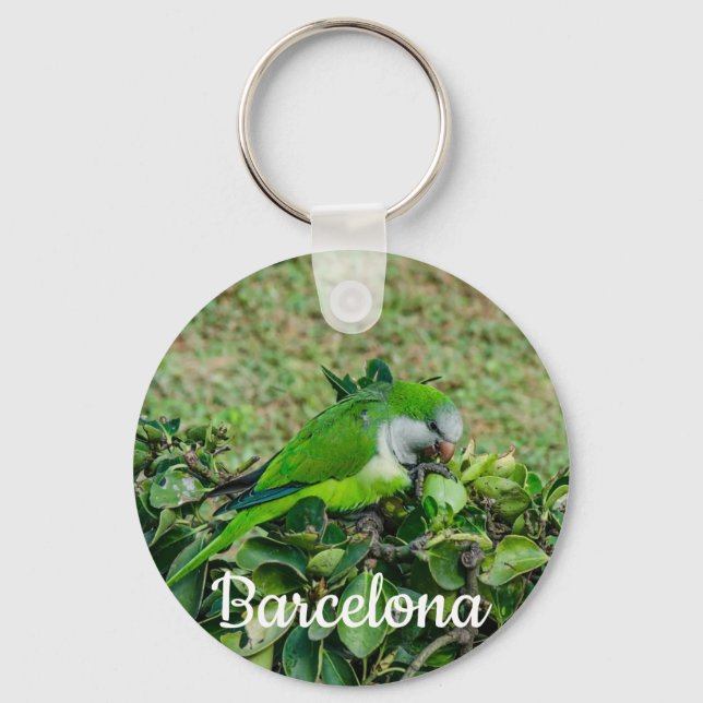 Green parrot key ring (Front)