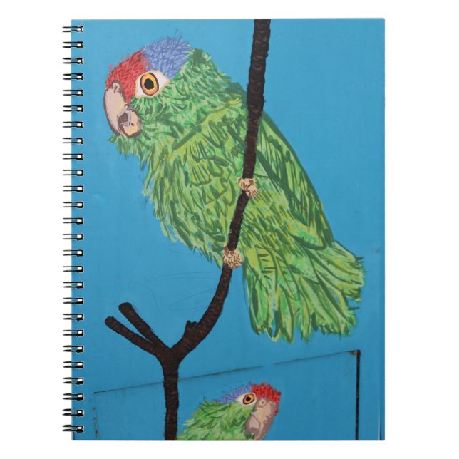 green parrot notebook (Front)