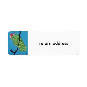 green parrot return address labels