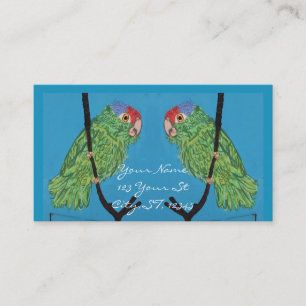 Green parrots business card