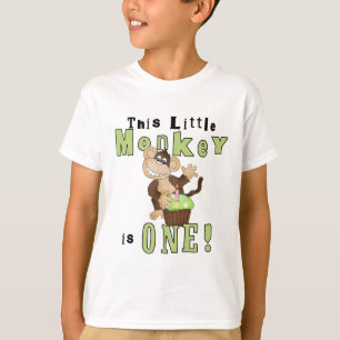 Green Party Monkey 1st Birthday Tshirts and Gifts