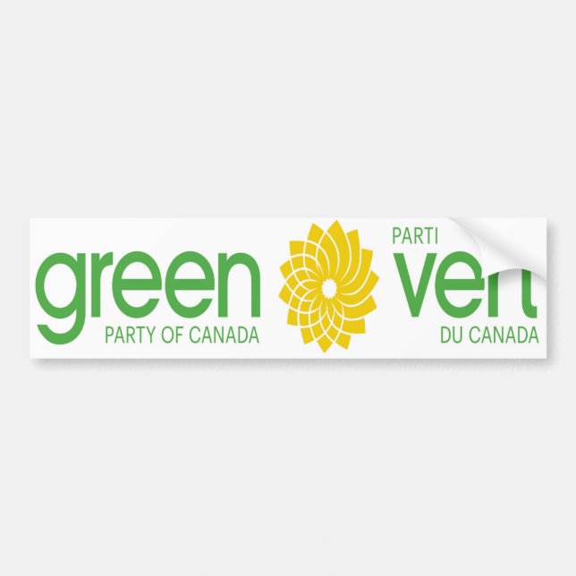 Green Party of Canada Parti Vert du Canada Bumper Sticker (Front)