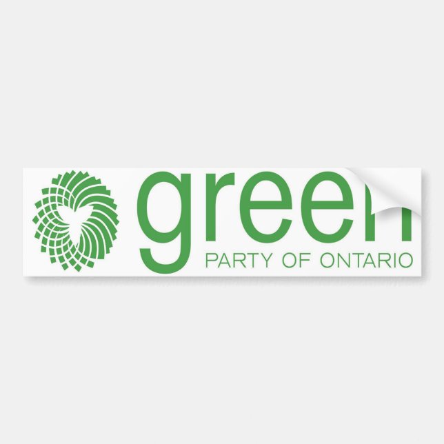 Green Party of Ontario Logo Bumper Sticker (Front)