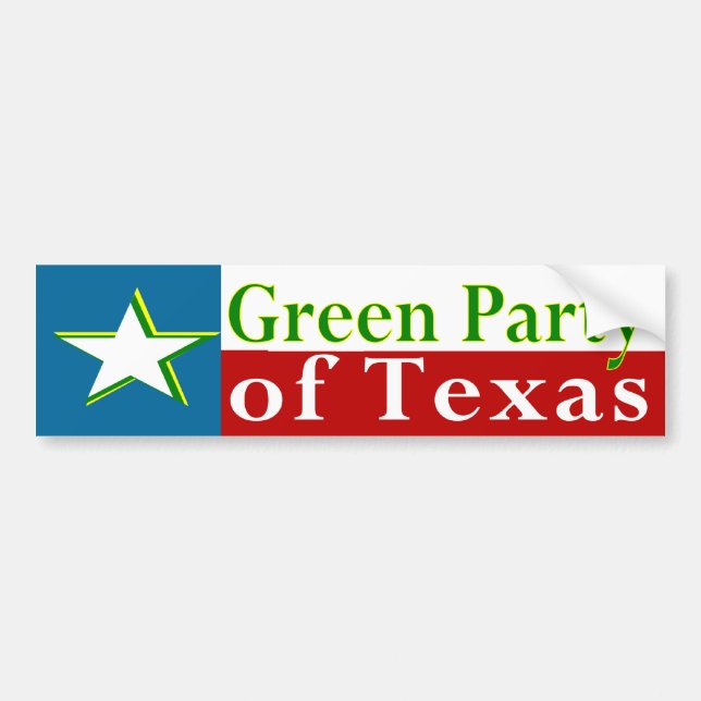 Green Party of Texas Bumper Sticker (Front)