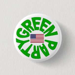 Green Party USA 3 Cm Round Badge