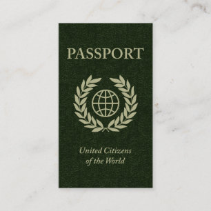 green passport business card