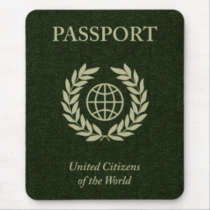 green passport mouse mat