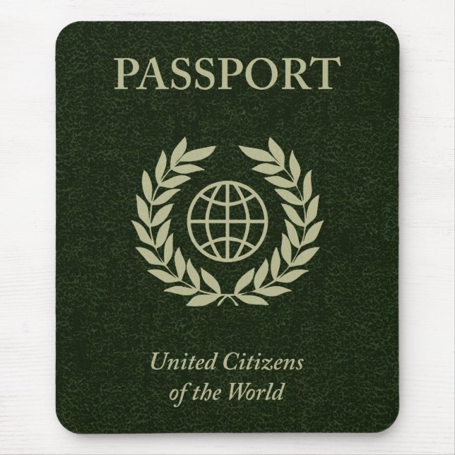 green passport mouse mat (Front)
