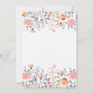 Green Pastel Creative Floral Wedding Invitation