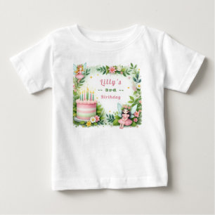 Green Pastel Fairy  Birthday - Baby T-Shirt