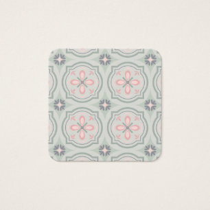 Green Pastel Floral Tiles