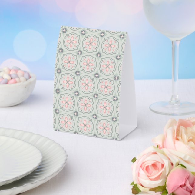 Green Pastel Floral Tiles (Insitu(Wedding))