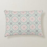 Green Pastel Floral Tiles Decorative Cushion<br><div class="desc">cool floral shapes pattern</div>