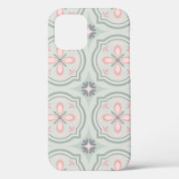Green Pastel Floral Tiles