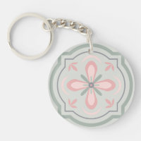 Green Pastel Floral Tiles