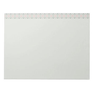 Green Pastel Floral Tiles Notepad