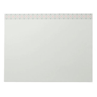 Green Pastel Floral Tiles Notepad