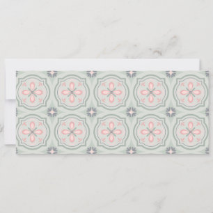 Green Pastel Floral Tiles Save The Date