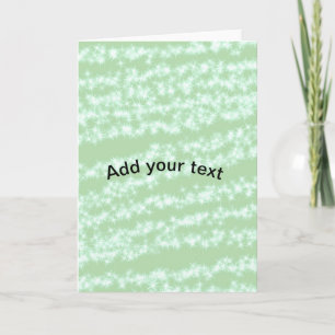 Green pastel glitter sparkle name text boho retro card