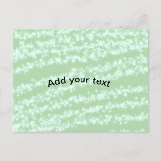 Green pastel glitter sparkle name text boho retro  holiday postcard